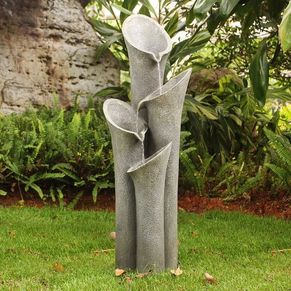 water fountains for bird baths - modern bird bath fountain with LED lights