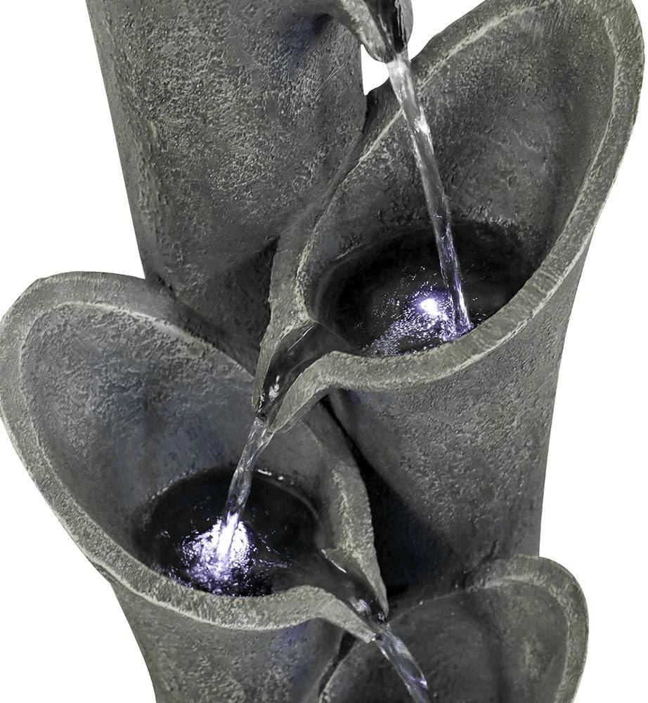 wooden waterfall - cedar trough vs bamboo waterfall fountain