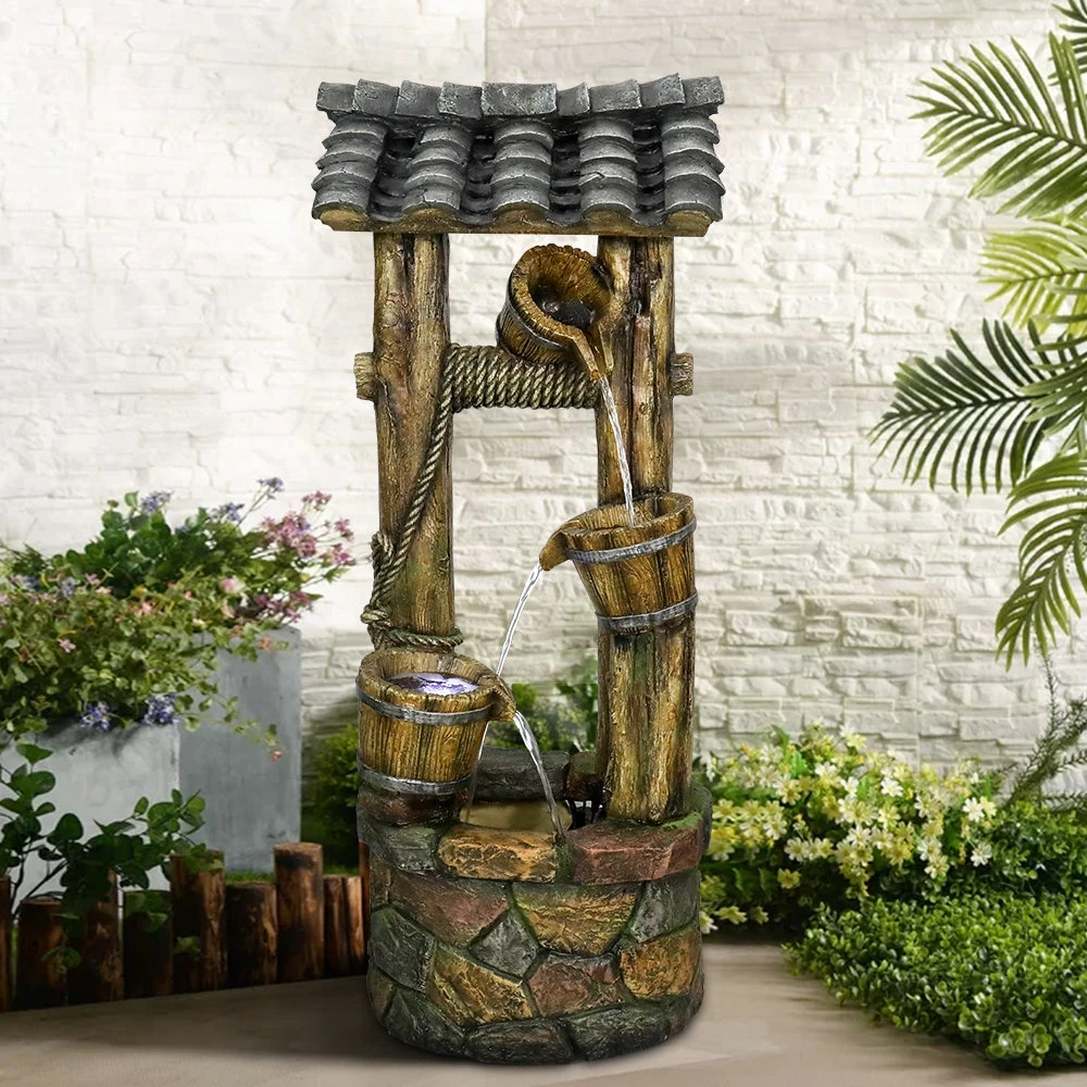 outdoor fountains small - cleaning small outdoor fountain with soft brush