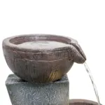 43.7"H-5-Tier Outdoor Water Fountain with LED Lights