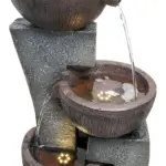 43.7"H-5-Tier Outdoor Water Fountain with LED Lights
