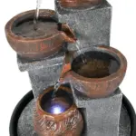 4-Tiered Indoor Tabletop Fountain with LED Light-15.7“H