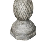 24.8" Gray Concrete Bird Bath with Pineapple Base - Outdoor Yard Garden Decor - Image 7
