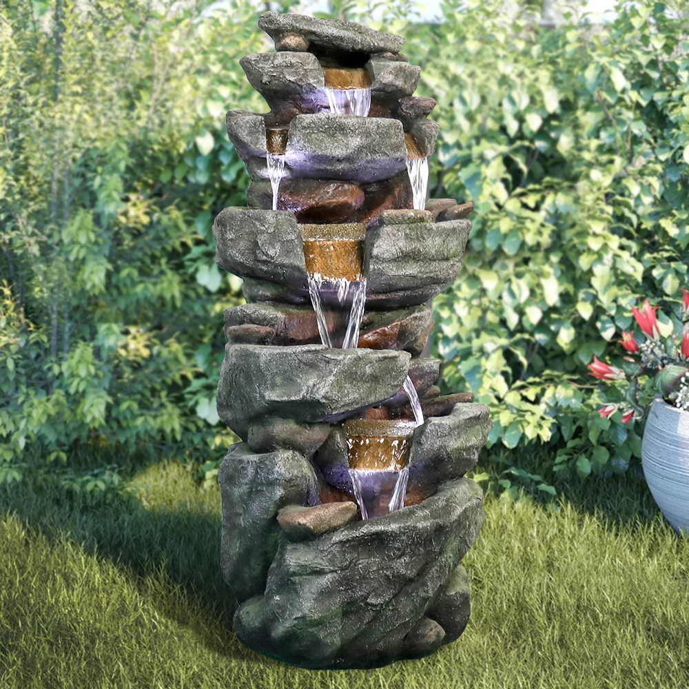 fountins - small apartment balcony fountain setup