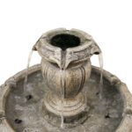 48" H 3-Tier Fiber Reinforced Concrete Outdoor Fountain with Submersible Pump - Garden Patio Yard Decor - Image 4