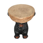 Hand-Painted American Black Bear Resin Side Table - Decorative Bear Statue Pedestal for Home, Office, or Living Room Decor - Image 5