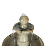 51.5" High 3-Tier Modern Round Concrete Outdoor Water Fountain – Large Stone-Look Waterfall - Image 4