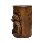 19.6" Grande Tiki God Kanaloa Table Statue – Concrete Stool & Functional End Table for Indoor/Outdoor Decor - Image 3