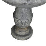 48.4" Classical 2-Tier Flowerpot Shape Concrete Fountain – Rustic Outdoor Waterfall - Image 5