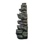 40.5”H Rocks Waterfall Outdoor Fountain with LED Lights - Image 6