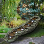 Shale Stream Outdoor Fountain with LED Lights for Garden-83.4"L - Image 2