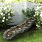 Shale Stream Outdoor Fountain with LED Lights for Garden-83.4"L