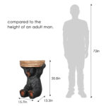 Hand-Painted American Black Bear Resin Side Table - Decorative Bear Statue Pedestal for Home, Office, or Living Room Decor - Image 8