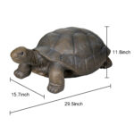 Fiber Concrete Turtles Garden Decoration-29.5"L - Image 4
